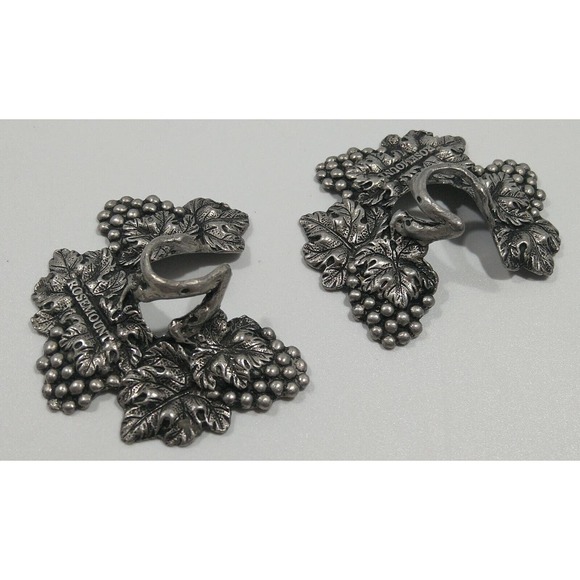 2 GRAPE Vines Wine Glass Stems Stamped Marked 95% THAILAND ROSEMOUNT Barware - Picture 4 of 4